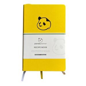 PANDA PLANNER Yellow Recipe Book Write In Your Family Recipes 8.25”x5.75”